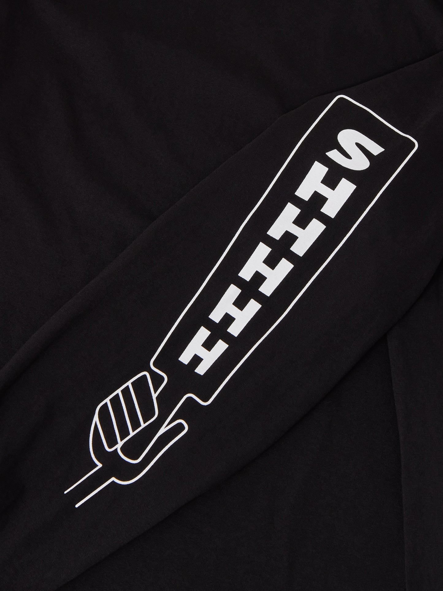 MINE | NOT AT ALL SHHHHH L/S T-shirt - Black