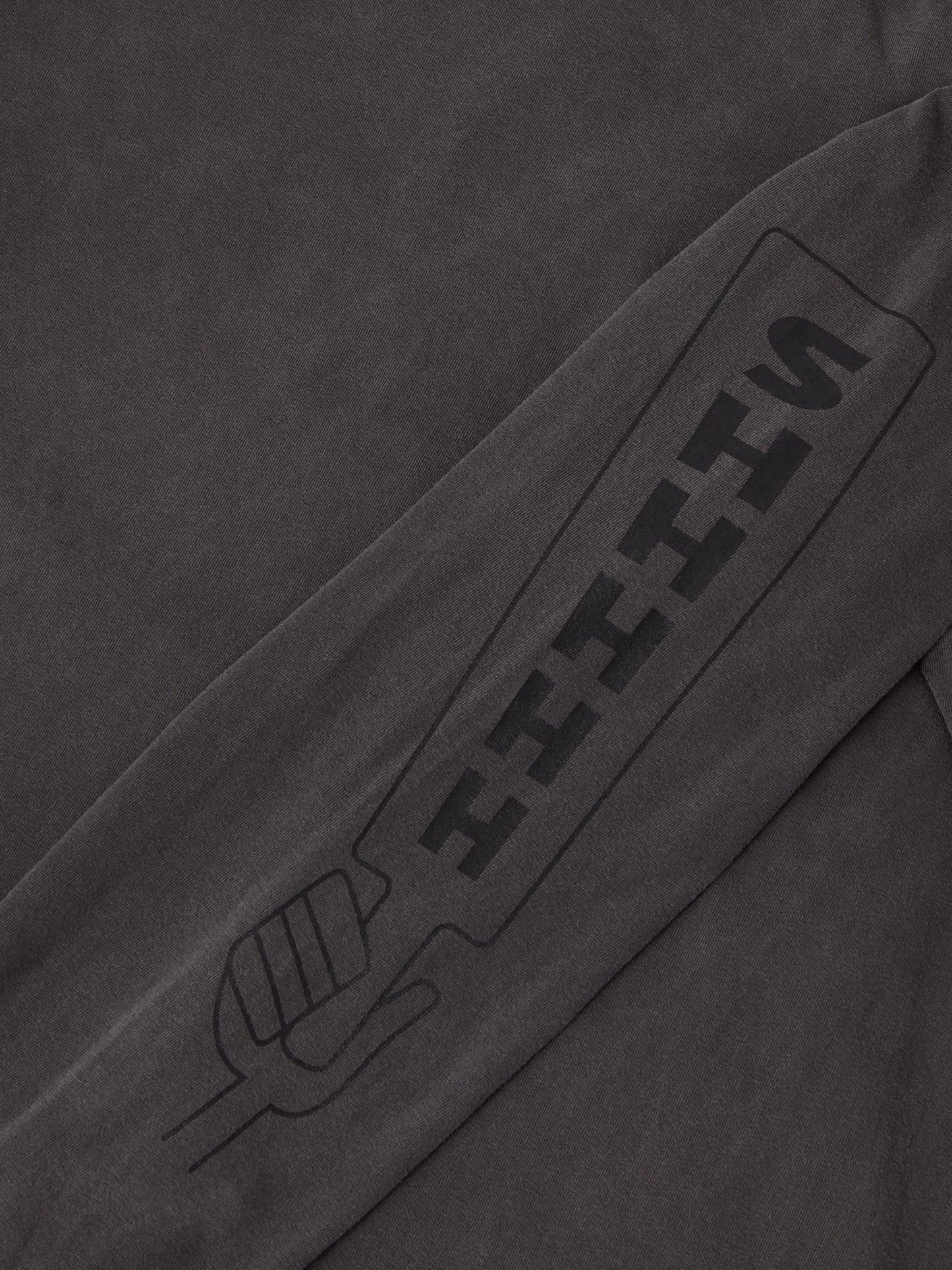 MINE | NOT AT ALL SHHHHH L/S T-shirt - PD Black