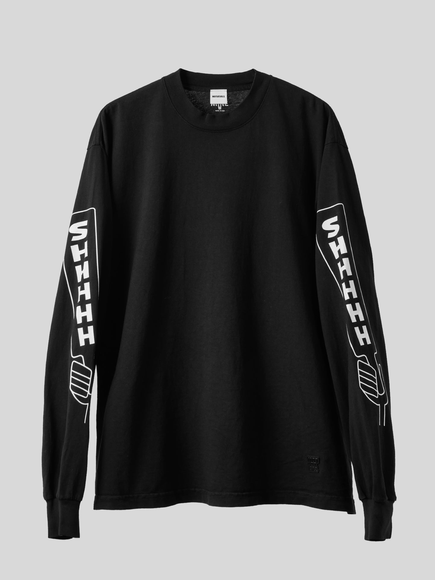 MINE | NOT AT ALL SHHHHH L/S T-shirt - Black