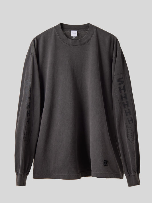 MINE | NOT AT ALL SHHHHH L/S T-shirt - PD Black