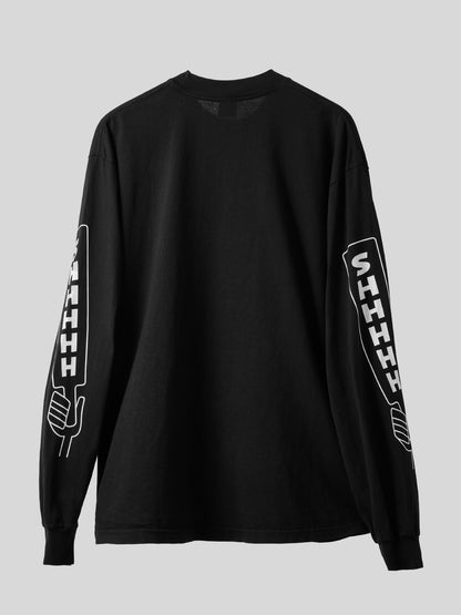 MINE | NOT AT ALL SHHHHH L/S T-shirt - Black